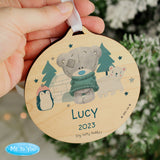 Personalised Tiny Tatty Teddy Wooden Decoration: 2 - Christmas Decorations