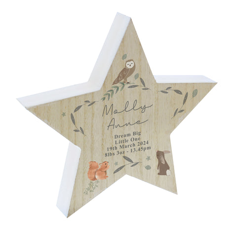 Personalised Woodland Animal Star Ornament - Ornaments at Gift Moments