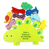 Personalised Free Text Wooden Dinosaur Stacker Toy - Toys at Gift Moments