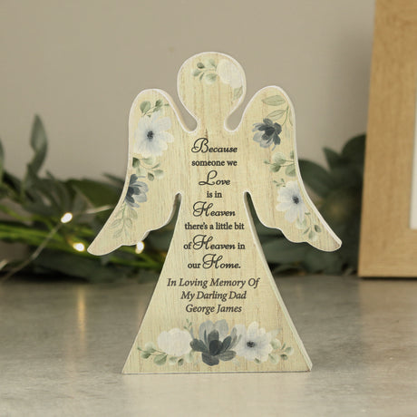 Personalised Memorial Wooden Angel Ornament - Ornaments at Gift Moments