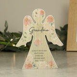 Personalised Floral Wooden Angel Ornament - Ornaments at Gift Moments