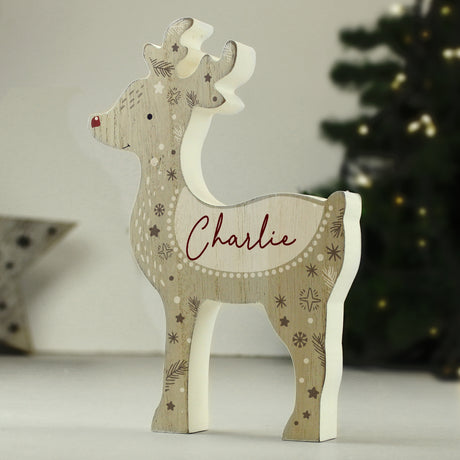 Personalised Red Nosed Reindeer Ornament - Christmas Decorations at Gift Moments