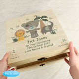 Personalised Tiny Tatty Teddy Jungle Animals Keepsake Box: 3 - Keepsake Boxes