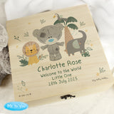 Personalised Tiny Tatty Teddy Jungle Animals Keepsake Box: 4 - Keepsake Boxes