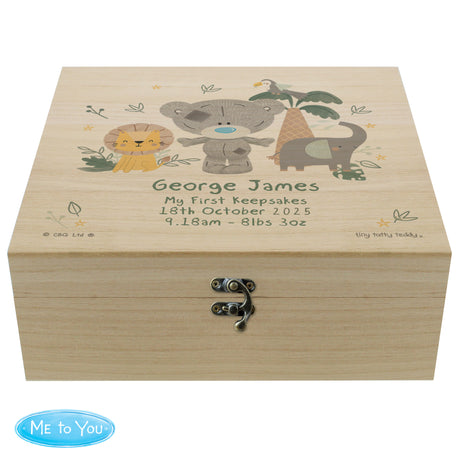 Personalised Tiny Tatty Teddy Jungle Animals Keepsake Box: 5 - Keepsake Boxes