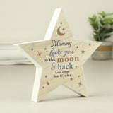 Personalised Love You Wooden Star Ornament - Ornaments at Gift Moments