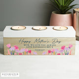 Personalised Hotchpotch Wild Flower Triple Tealight Box Default Title - Candle Holders at Gift Moments