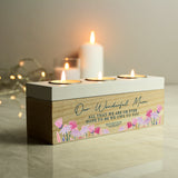 Personalised Hotchpotch Wild Flower Triple Tealight Box - Candle Holders at Gift Moments