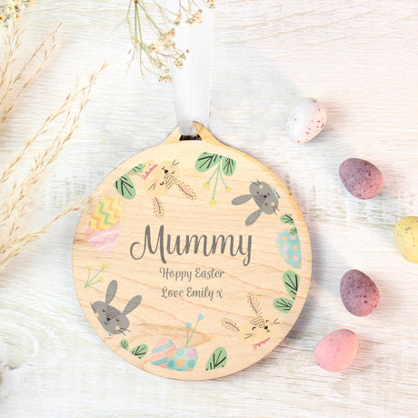 Personalised Easter Bunny Wooden Decoration - Decorations at Gift Moments