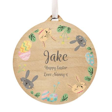 Personalised Easter Bunny Wooden Decoration - Decorations at Gift Moments