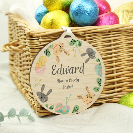 Personalised Easter Bunny Wooden Decoration - Decorations at Gift Moments