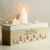 Personalised Gonk Christmas Triple Tea Light Box - Candle Holders at Gift Moments