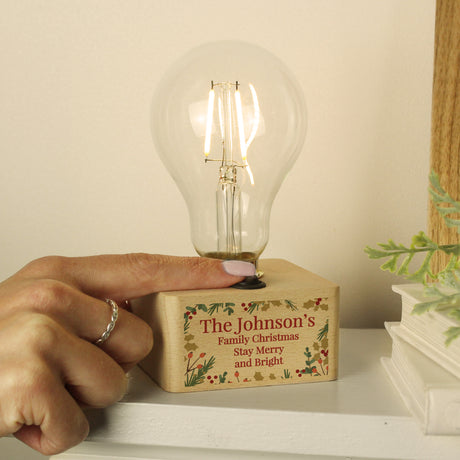 Personalised Christmas Foliage Light Bulb - LED Lighting at Gift Moments