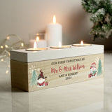 Personalised Christmas Gonk Triple Tea Light Box - Candle Holders at Gift Moments