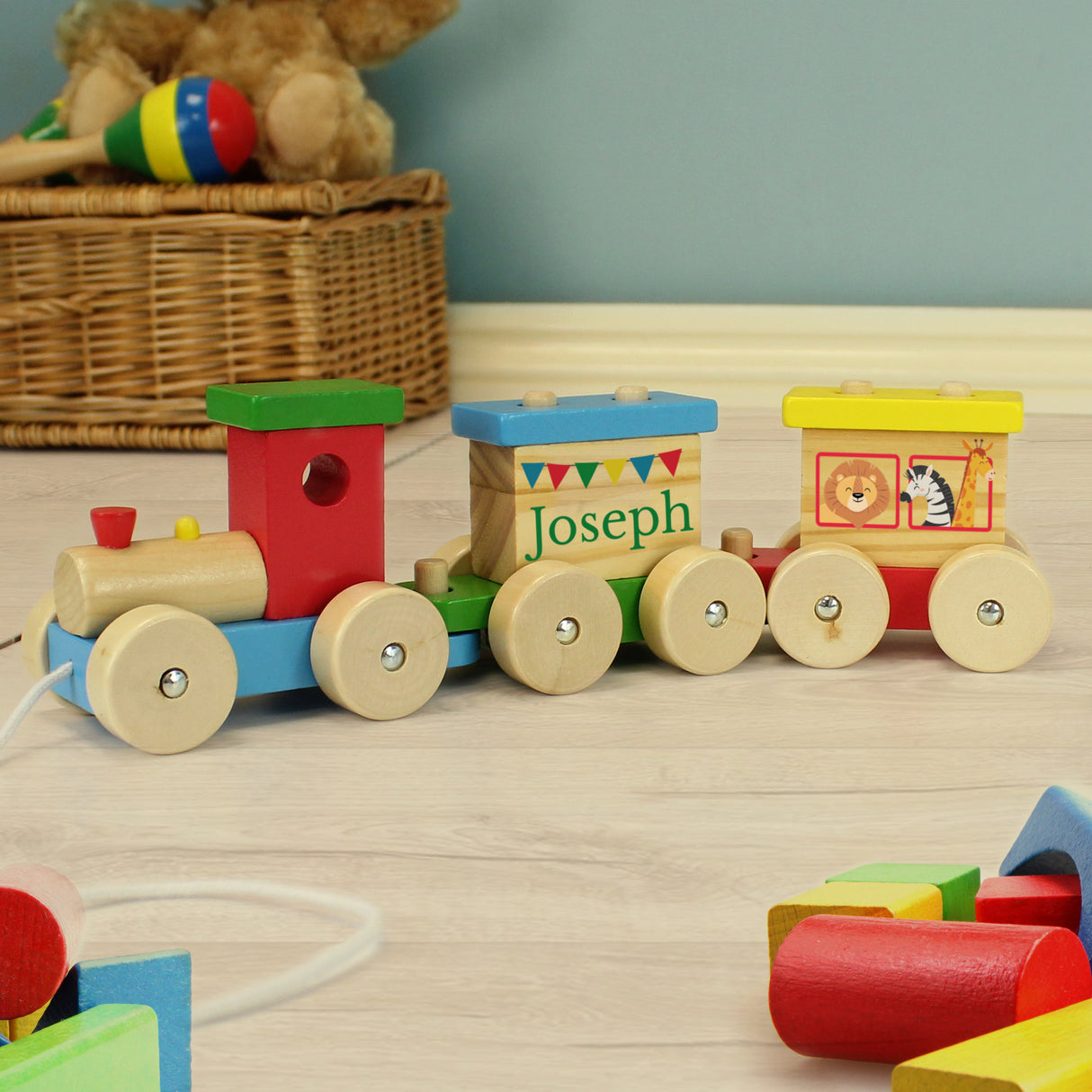 Personalised Wooden Circus Toy Train - Toys at Gift Moments