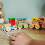 Personalised Wooden Circus Toy Train - Toys at Gift Moments