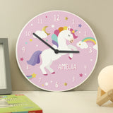 Personalised Unicorn Children's Wall Clock - Clocks at Gift Moments