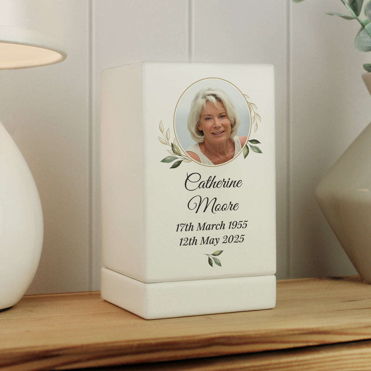 Personalised Photo Upload Small Wooden Urn Default Title - Urns at Gift Moments