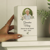 Personalised Photo Upload Small Wooden Urn - Urns at Gift Moments