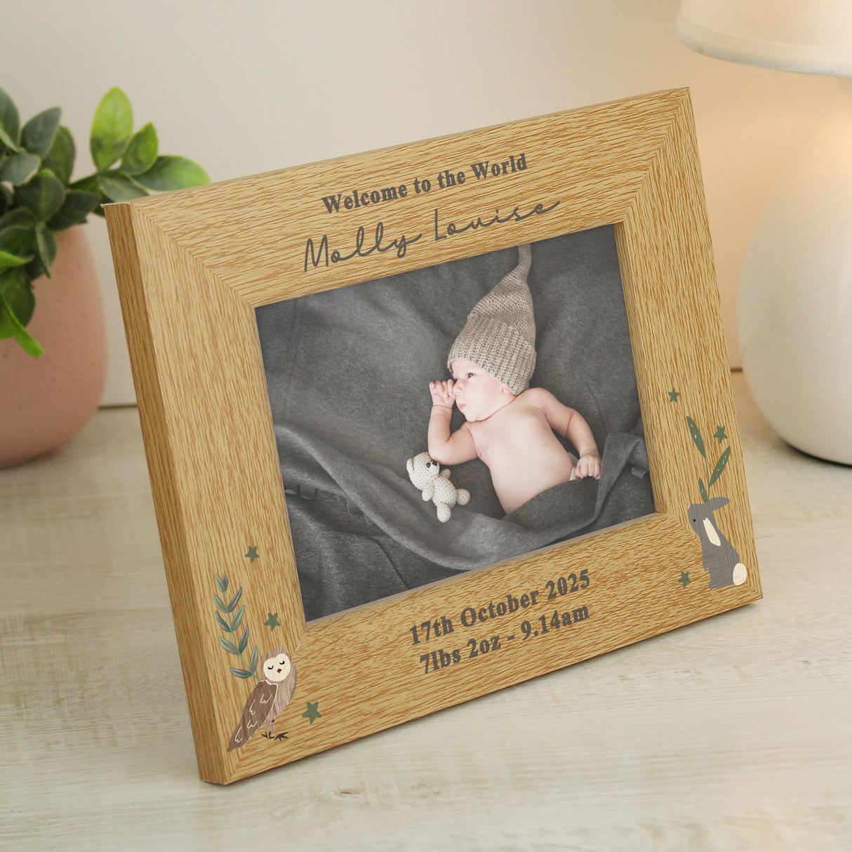 Personalised Woodland Animals Photo Frame: 2 - Photo Frames By Gift Moments