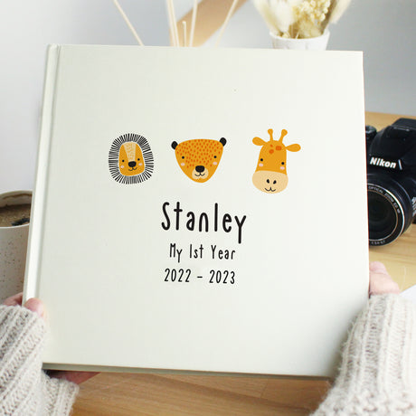 Personalised Safari Animals Photo Album: 3 - Photo Albums By Gift Moments