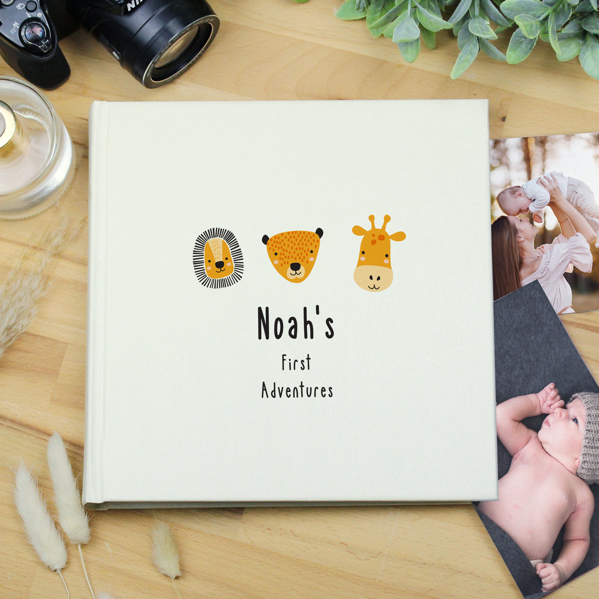 Personalised Safari Animals Photo Album: 7 - Photo Albums By Gift Moments