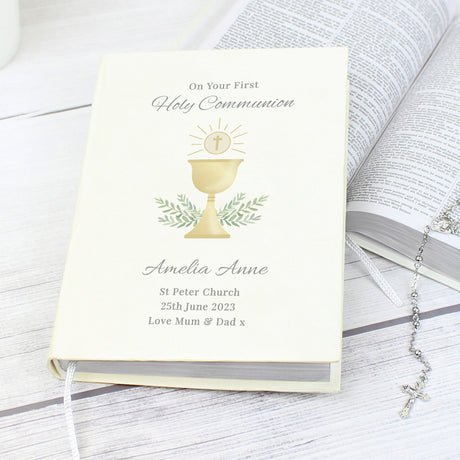 Personalised First Holy Communion Holy Bible - Eco-friendly - Books at Gift Moments