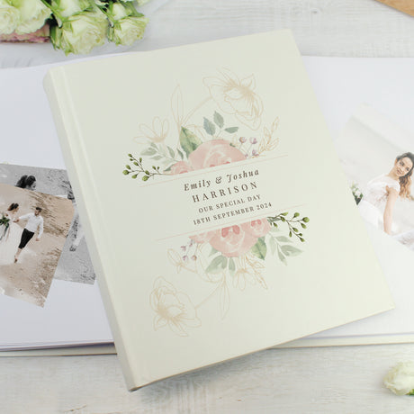 Personalised Floral Traditional Photo Album - Photo Albums at Gift Moments