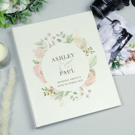 Personalised Floral Traditional Photo Album - Photo Albums at Gift Moments