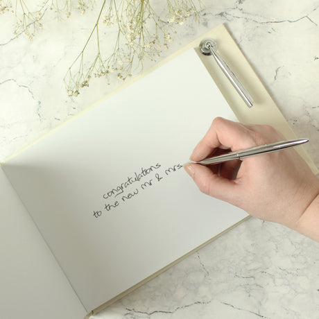 Personalised Photo Upload Hardback Guest Book & Pen - Guest Books at Gift Moments