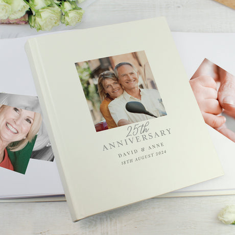 Personalised Photo Upload 25th Anniversary Traditional Photo Album - Photo Albums at Gift Moments