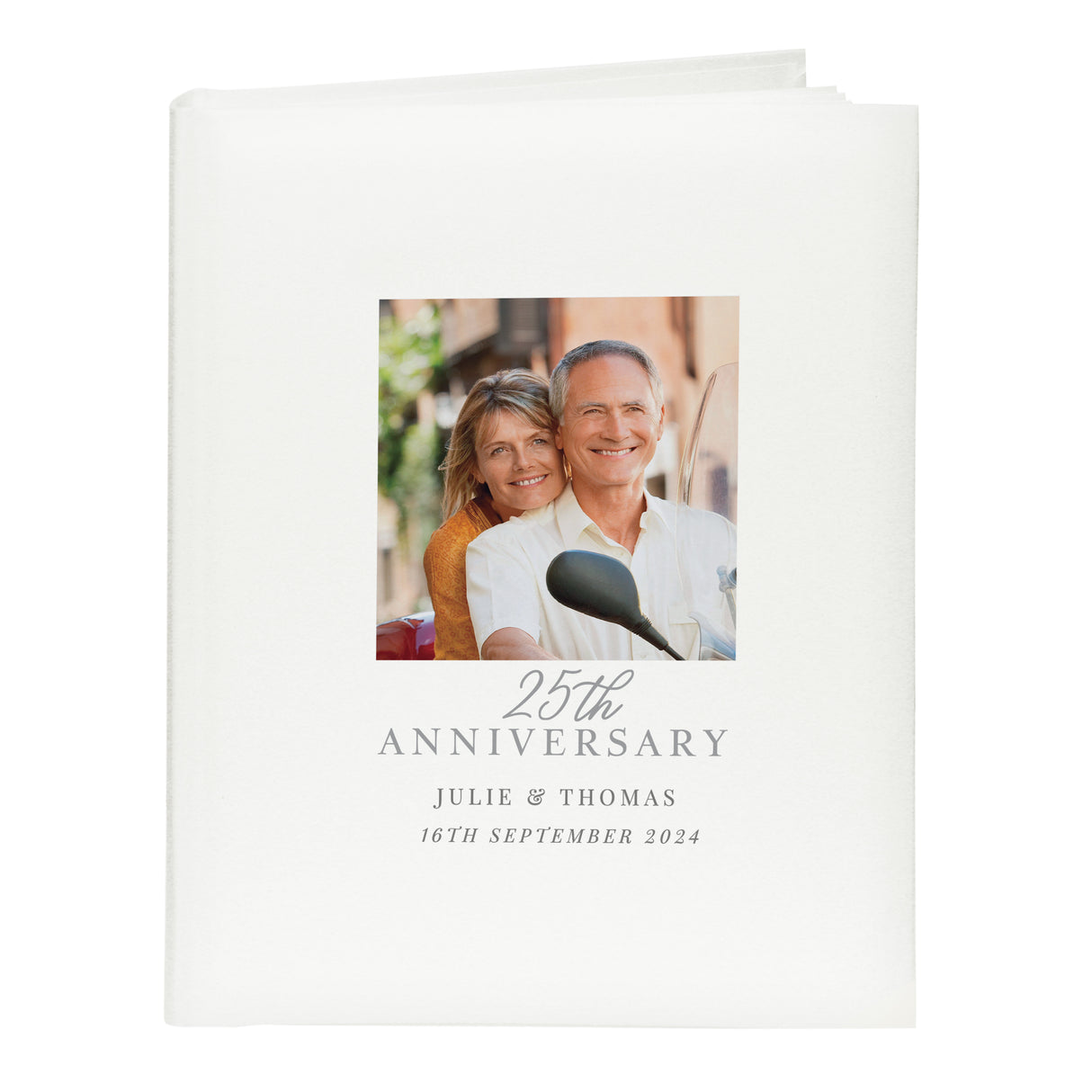 Personalised Photo Upload 25th Anniversary Traditional Photo Album - Photo Albums at Gift Moments