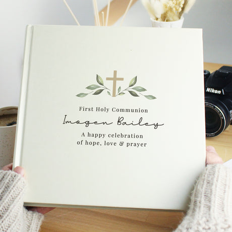 Personalised Religious Cross Square Photo Album - Photo Albums at Gift Moments