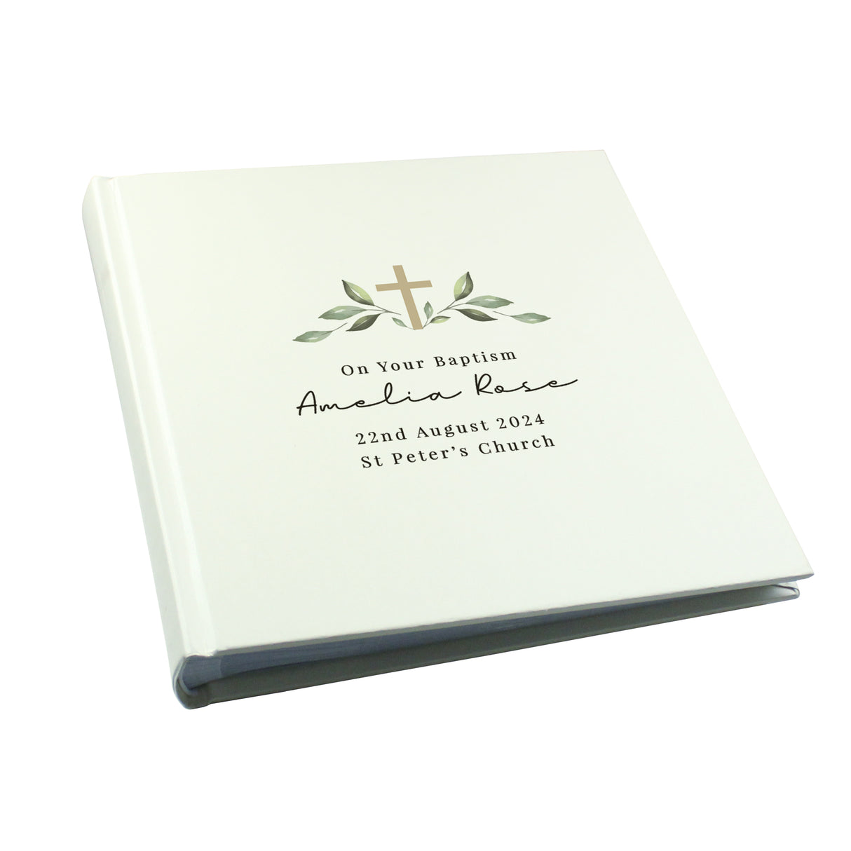 Personalised Religious Cross Square Photo Album - Photo Albums at Gift Moments