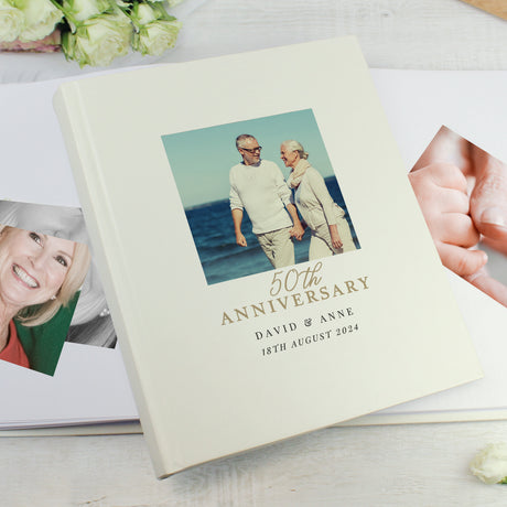 Personalised Photo Upload 50th Anniversary Traditional Photo Album - Photo Albums at Gift Moments