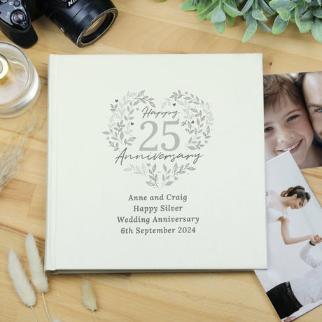 Personalised 25th Silver Wedding Anniversary Photo Album - Photo Albums at Gift Moments