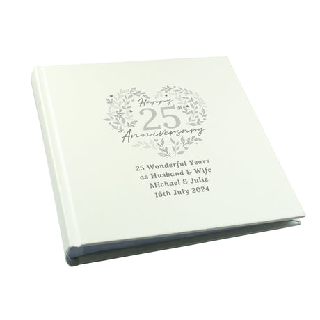 Personalised 25th Silver Wedding Anniversary Photo Album - Photo Albums at Gift Moments