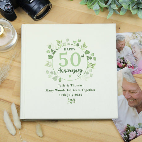 Personalised Botanical Anniversary Photo Album - Photo Albums at Gift Moments