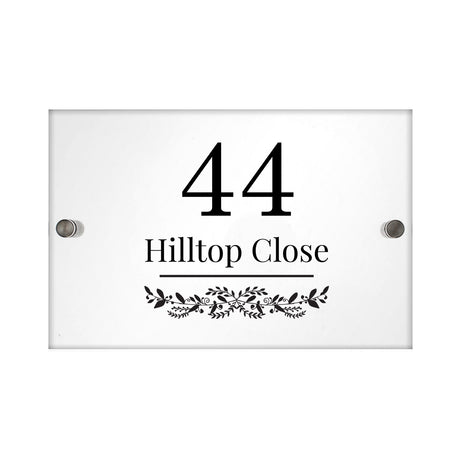 Personalised Botanical Acrylic House Sign - House Signs at Gift Moments