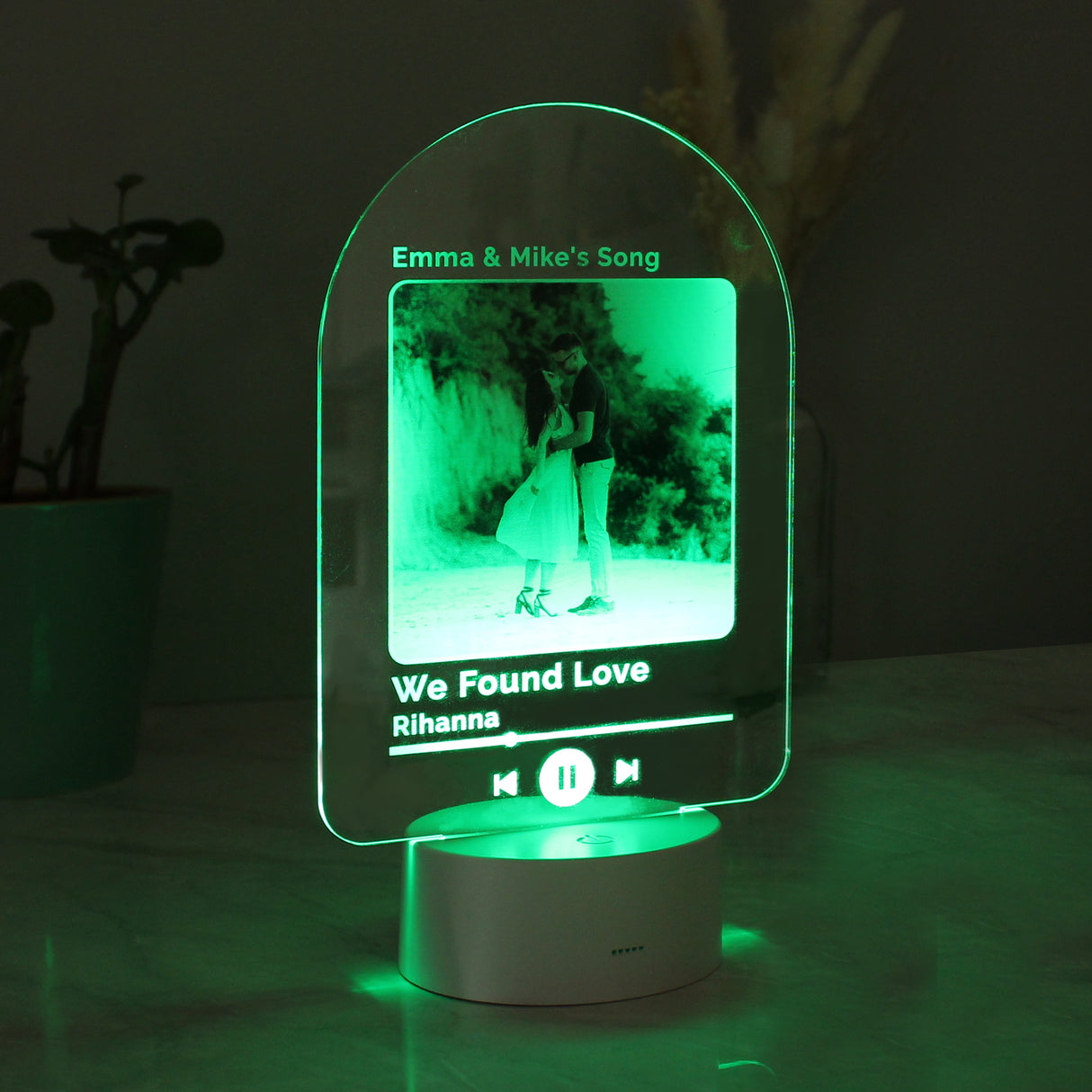 Personalised Our Song Photo Upload LED Colour Changing Light - Lighting at Gift Moments