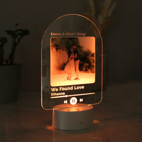 Personalised Our Song Photo Upload LED Colour Changing Light - Lighting at Gift Moments