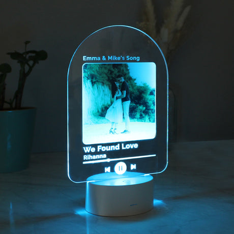 Personalised Our Song Photo Upload LED Colour Changing Light - Lighting at Gift Moments