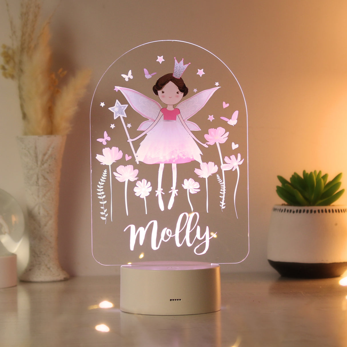 Personalised Colour Changing Fairy LED Night Light: 1 - LED Lighting By Gift Moments