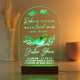 Personalised Robins Appear Wooden Based LED Light - LED Lighting at Gift Moments