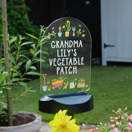 Personalised Vegetable Patch Outdoor Solar Light - LED Lighting at Gift Moments