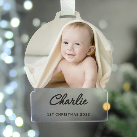 Personalised Photo Upload Acrylic Decoration - Decorations at Gift Moments