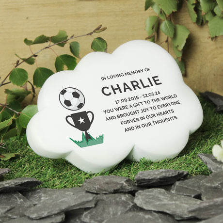 Personalised Football Resin Memorial Cloud Default Title - Memorials at Gift Moments