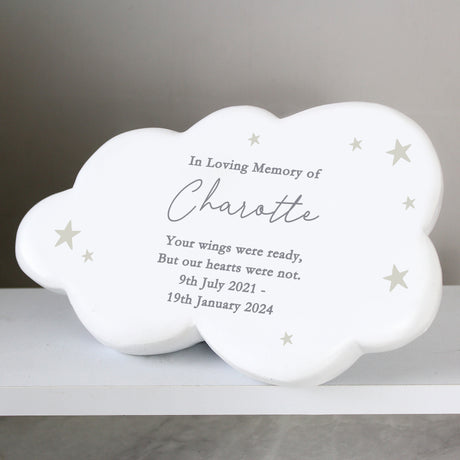 Personalised Stars Resin Memorial Cloud - Memorials at Gift Moments