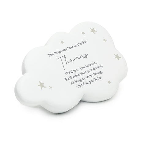 Personalised Stars Resin Memorial Cloud - Memorials at Gift Moments