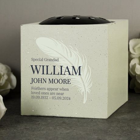 Personalised Feather Memorial Vase - Vases & Plant Pots at Gift Moments